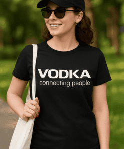 Lustiges T-Shirt Vodka Connecting People