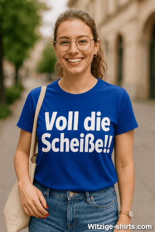 Lustiges T-Shirt voll die Scheiße