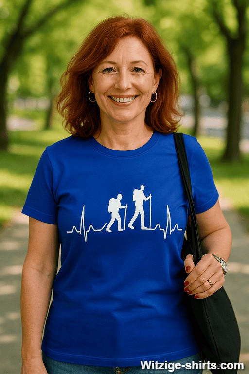 Lustiges T-Shirt Wandern Herzschlag