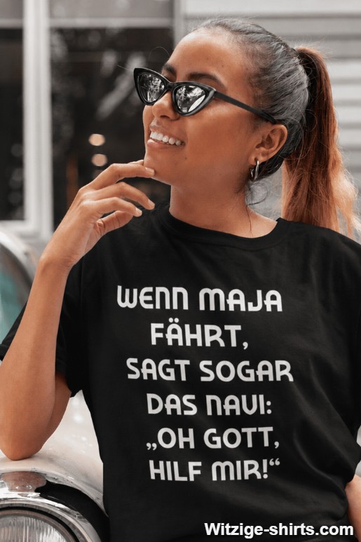 Lustiges T-Shirt wenn sie fährt mit beliebigem Namen