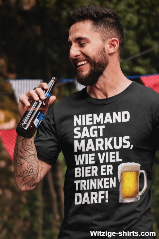 Lustiges T-Shirt wie viel Bier mit beliebigem Namen