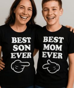 Mutter Sohn T-Shirt Set Best Mom Son Ever