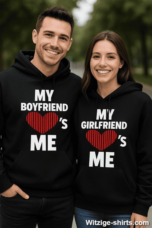 Pärchen-Hoodies My boyfriend girlfriend loves me