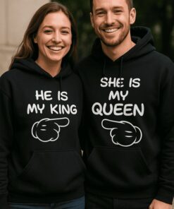 Pärchen-Hoodies My King and Queen