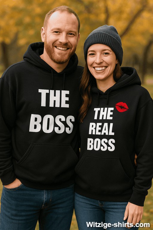 Pärchen-Hoodies The Boss The Real Boss