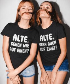 Pärchen-T-Shirts Alte gehen wir auf einen