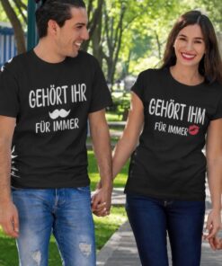 Pärchen-T-Shirts gehört ihr und ihm für immer