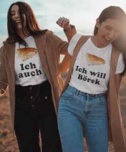 Pärchen-T-Shirts Ich will Börek ich auch