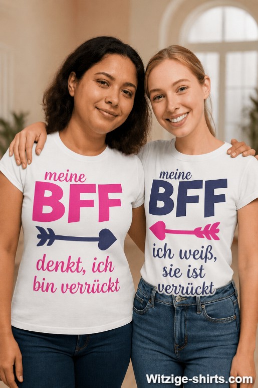 Pärchen-T-Shirts meine BFF ist verrückt