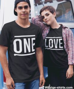 Pärchen-T-Shirts One Love