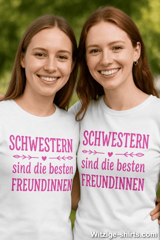 Pärchen-T-Shirts Schwestern sind die besten Freundinnen