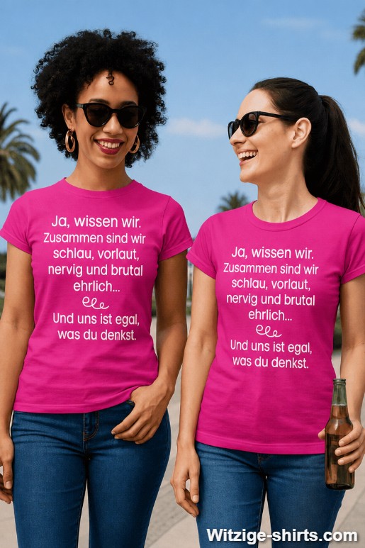 Pärchen-T-Shirts uns ist egal was du denkst