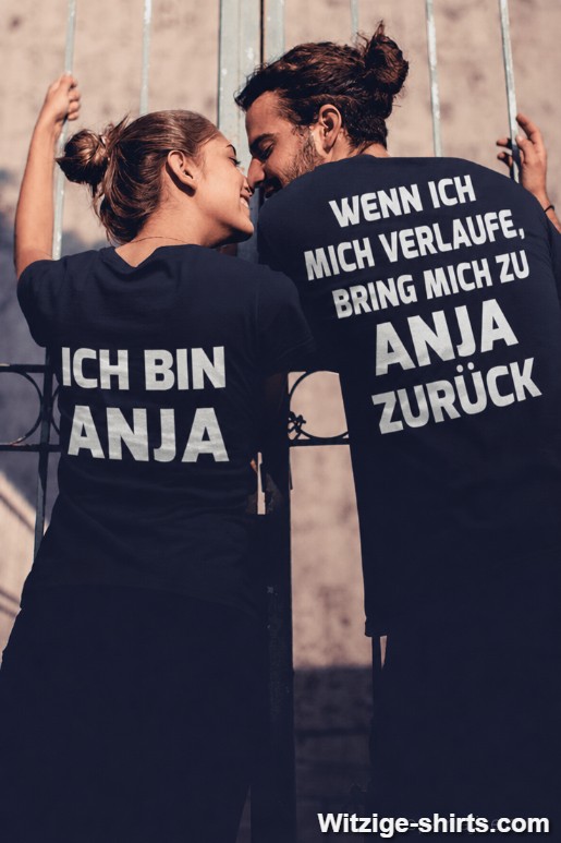 Pärchen-T-Shirts wenn ich verloren gehe mit beliebigem Namen