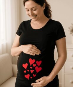 Umstands-T-Shirt rote Herzchen